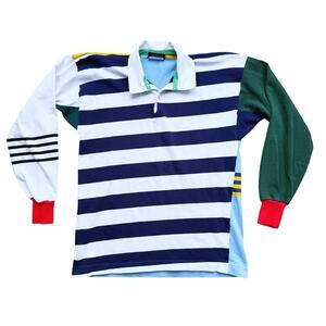 VTG Canterbury Uglies New Zealand Rugby Jersey Long Sleeve L Striped Ivy League